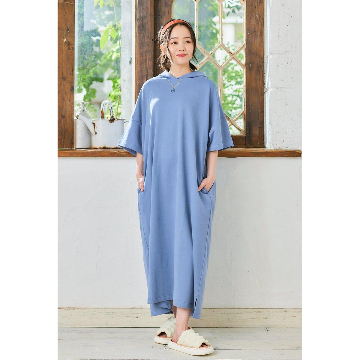 Laputa Blue Summer Dress • Castle in the Sky Relax Wear Angel's Dress + Hair Band • Donguri Closet Exclusive - Kamaji Market