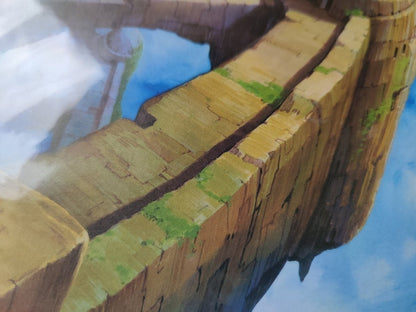 Laputa Castle in the Sky Wall Decor + Postcard • Ghibli Exhibition Exclusive - Kamaji Market