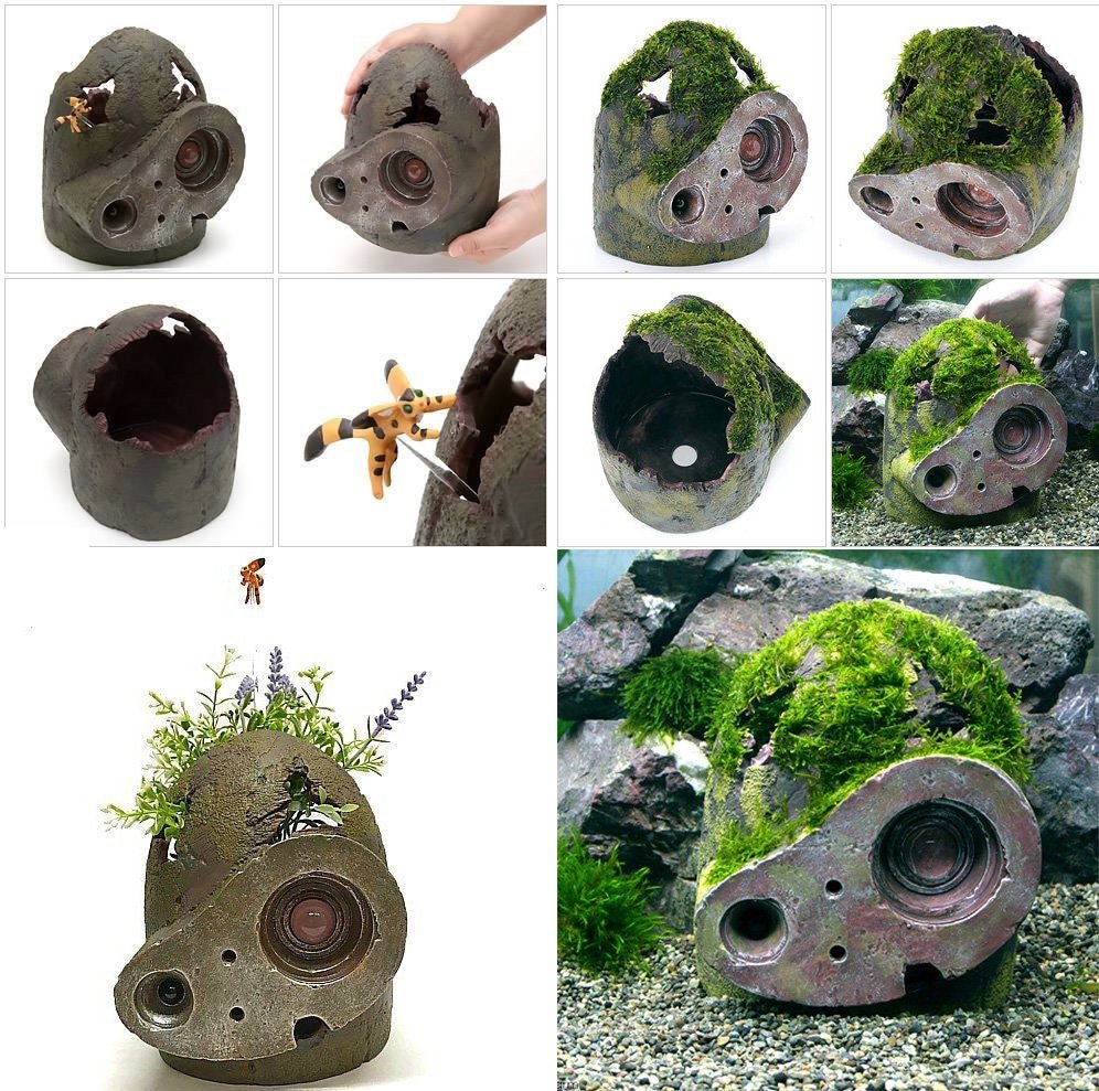 Laputa Robot Soldier Planter/Figure/Aquarium Decoration