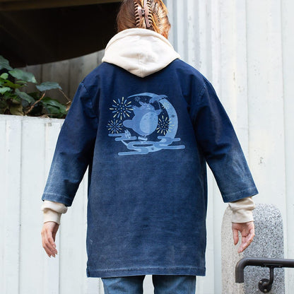My Neighbor Totoro Blue Happi, Cardigan, Robe - Kamaji Market