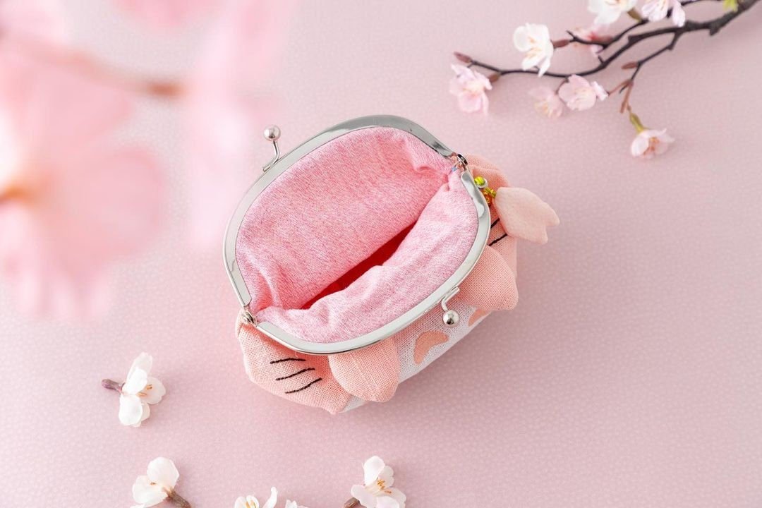 My Neighbor Totoro Sakura Pouch • Pink Coin Purse/Cosmetic Bag - Kamaji Market