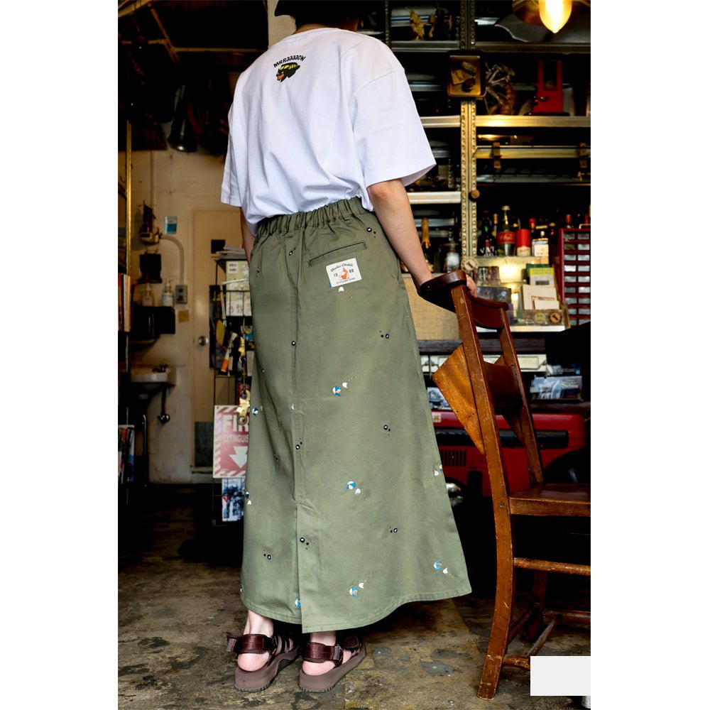 My Neighbor Totoro Skirt • Green Embroidery GBL - Kamaji Market