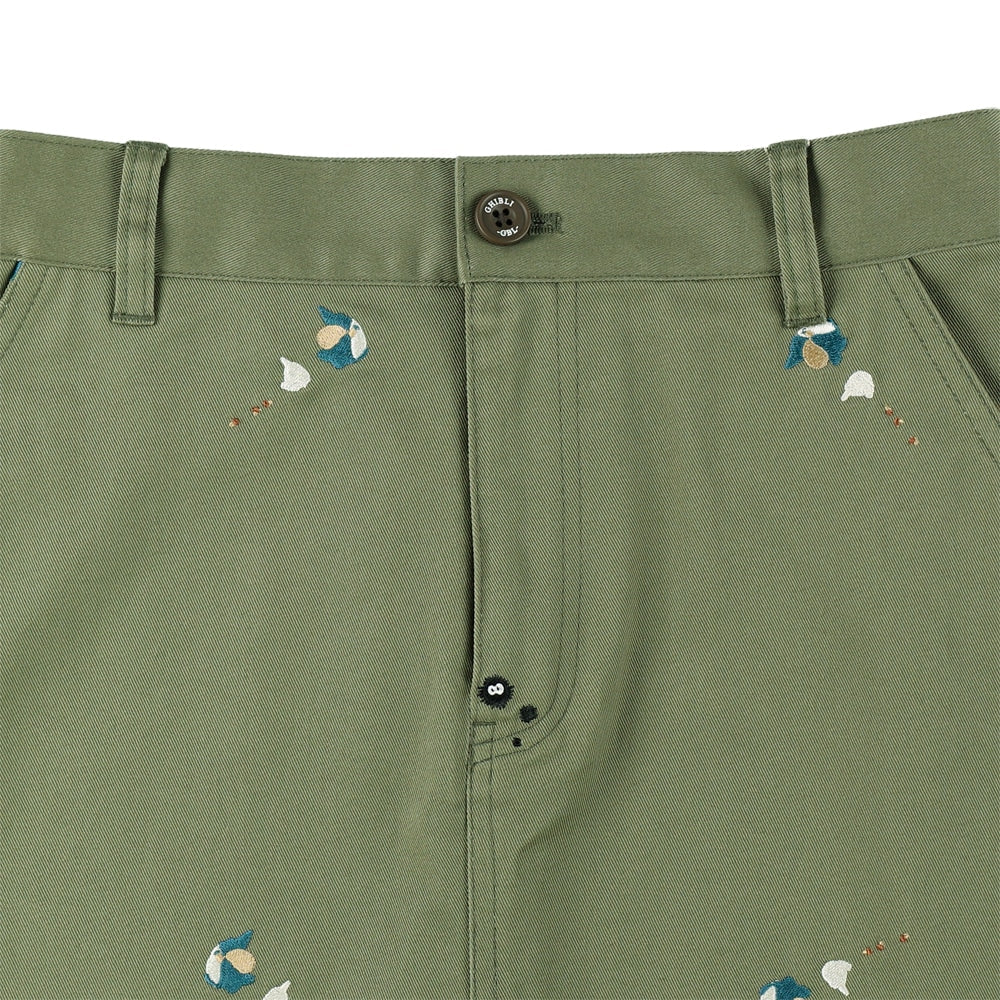 My Neighbor Totoro Skirt • Green Embroidery GBL - Kamaji Market