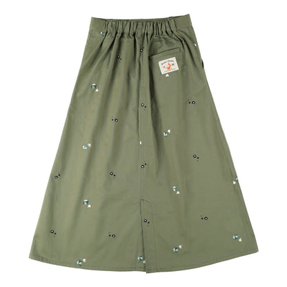 My Neighbor Totoro Skirt • Green Embroidery GBL - Kamaji Market