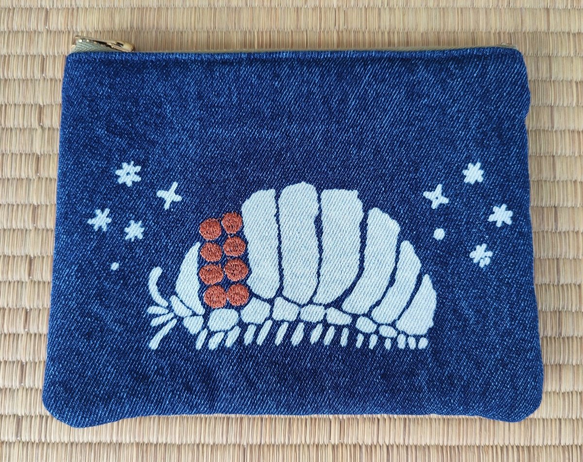 Nausicaa King Bug Ohmu Denim Pouch/Clutch - Kamaji Market