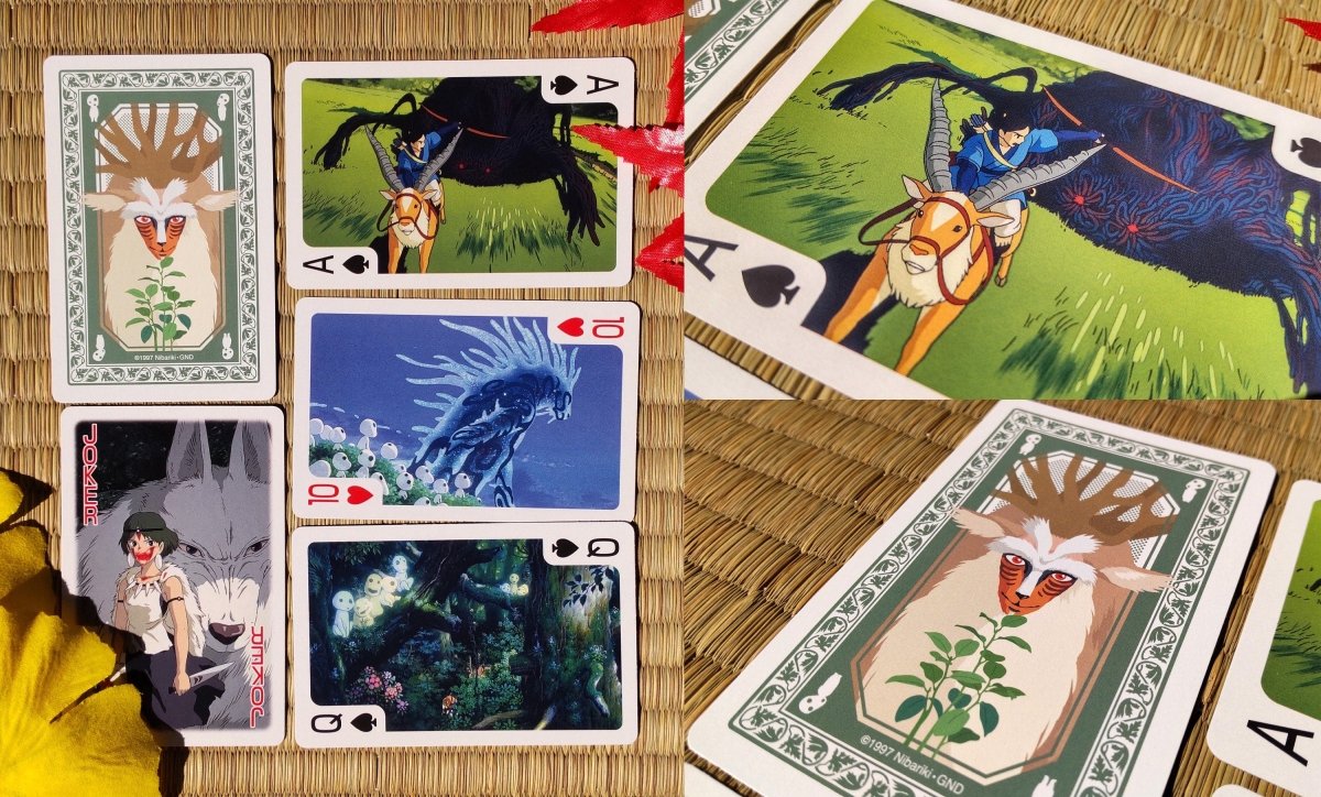 Official Ghibli 54 Playing Cards/Deck • Totoro, Laputa, Spirited Away, Mononoke, Kikis Delivery, Ponyo, Howl, Whisper - Kamaji Market