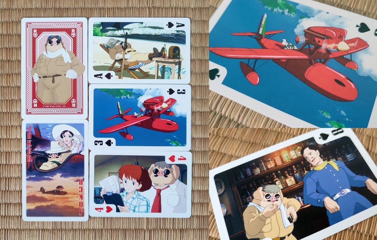 Official Ghibli 54 Playing Cards/Deck • Totoro, Laputa, Spirited Away, Mononoke, Kikis Delivery, Ponyo, Howl, Whisper - Kamaji Market