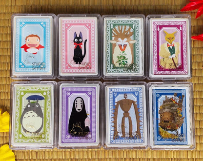 Official Ghibli 54 Playing Cards/Deck • Totoro, Laputa, Spirited Away, Mononoke, Kikis Delivery, Ponyo, Howl, Whisper - Kamaji Market