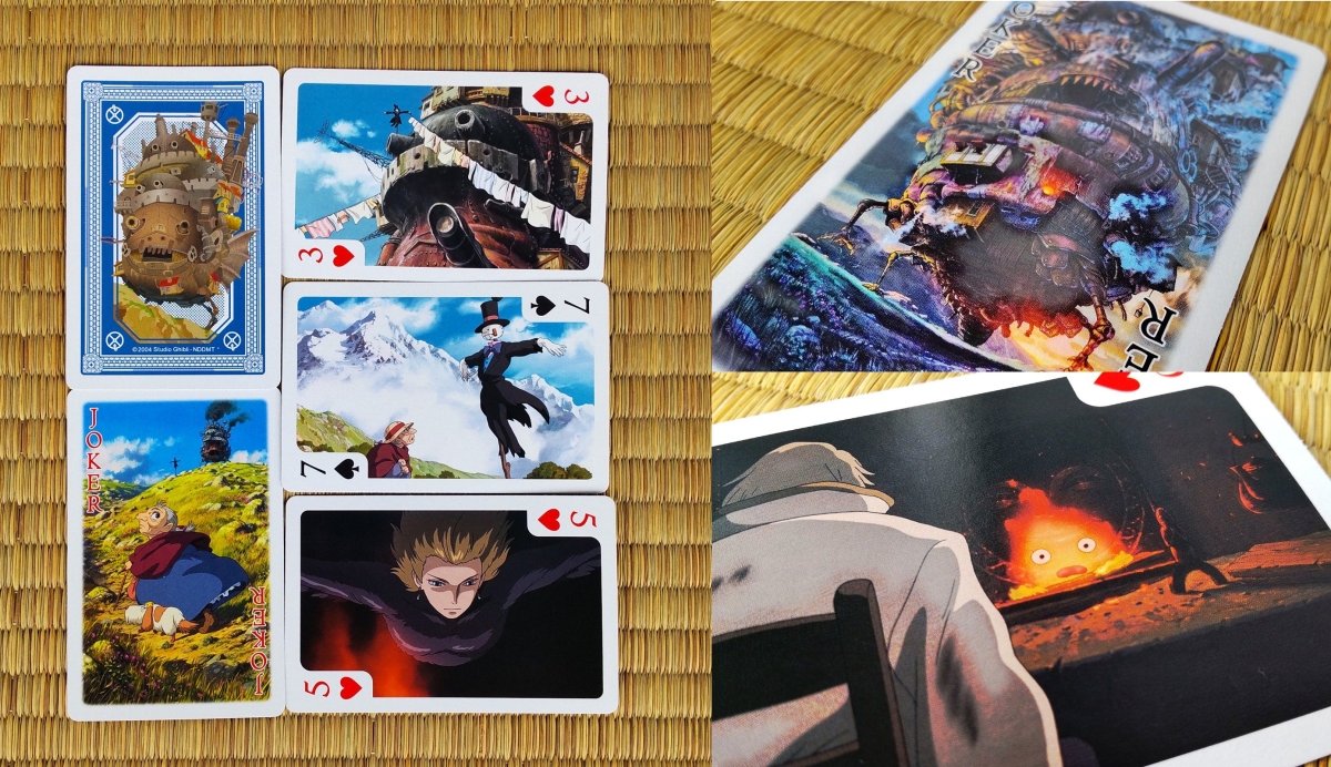 Official Ghibli 54 Playing Cards/Deck • Totoro, Laputa, Spirited Away, Mononoke, Kikis Delivery, Ponyo, Howl, Whisper - Kamaji Market