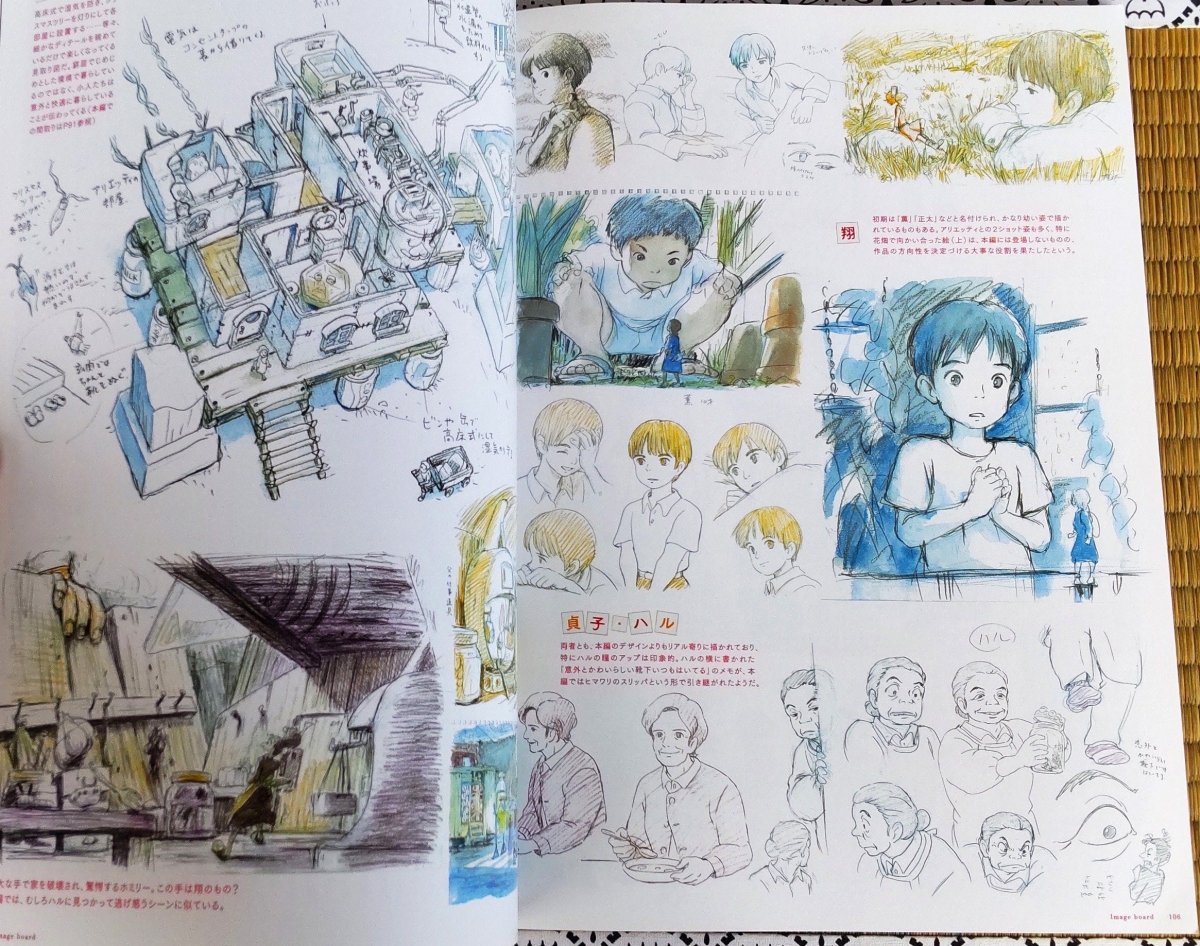 Official Ghibli Arrietty Artbook "Roman Album" • Arrietty the Borrower Anime Painting Art Book • Japanese - Kamaji Market