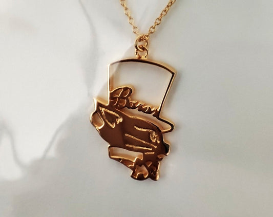 Official Ghibli Baron Brass Necklace • Whisper of the Heart Jewelry/Pendant/Chain • The Cat Returns Anime - Kamaji Market