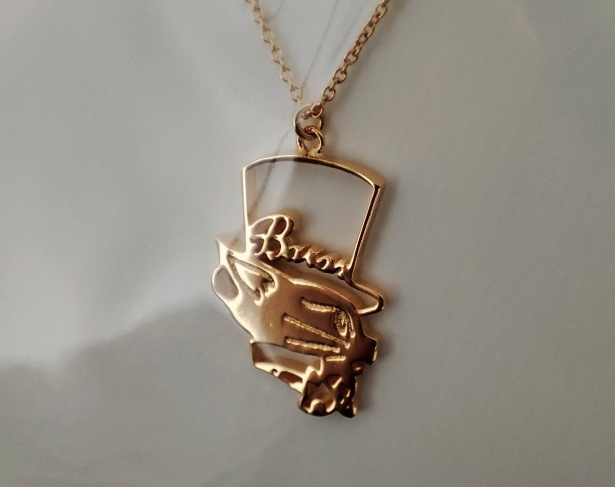 Official Ghibli Baron Brass Necklace • Whisper of the Heart Jewelry/Pendant/Chain • The Cat Returns Anime - Kamaji Market
