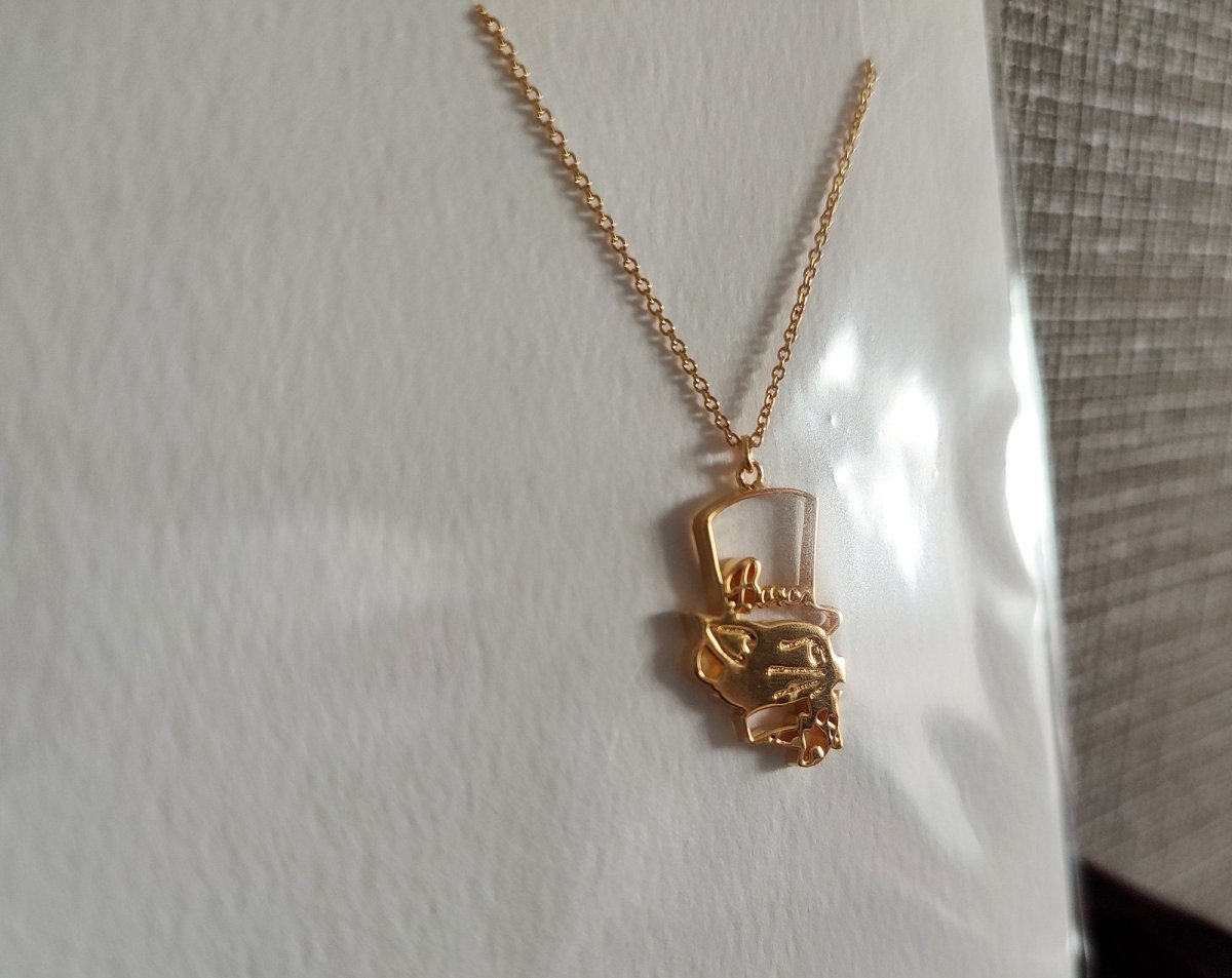 Official Ghibli Baron Brass Necklace • Whisper of the Heart Jewelry/Pendant/Chain • The Cat Returns Anime - Kamaji Market