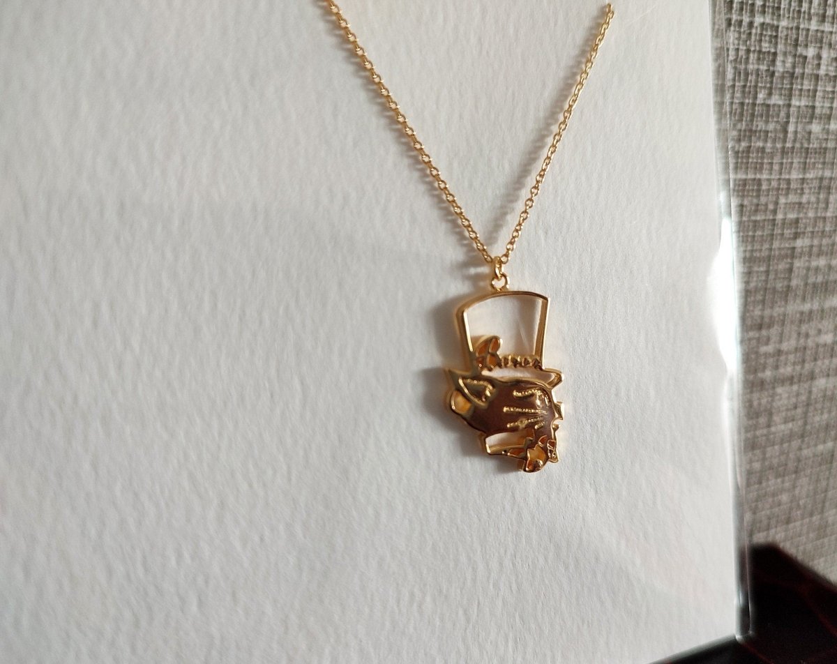 Official Ghibli Baron Brass Necklace • Whisper of the Heart Jewelry/Pendant/Chain • The Cat Returns Anime - Kamaji Market
