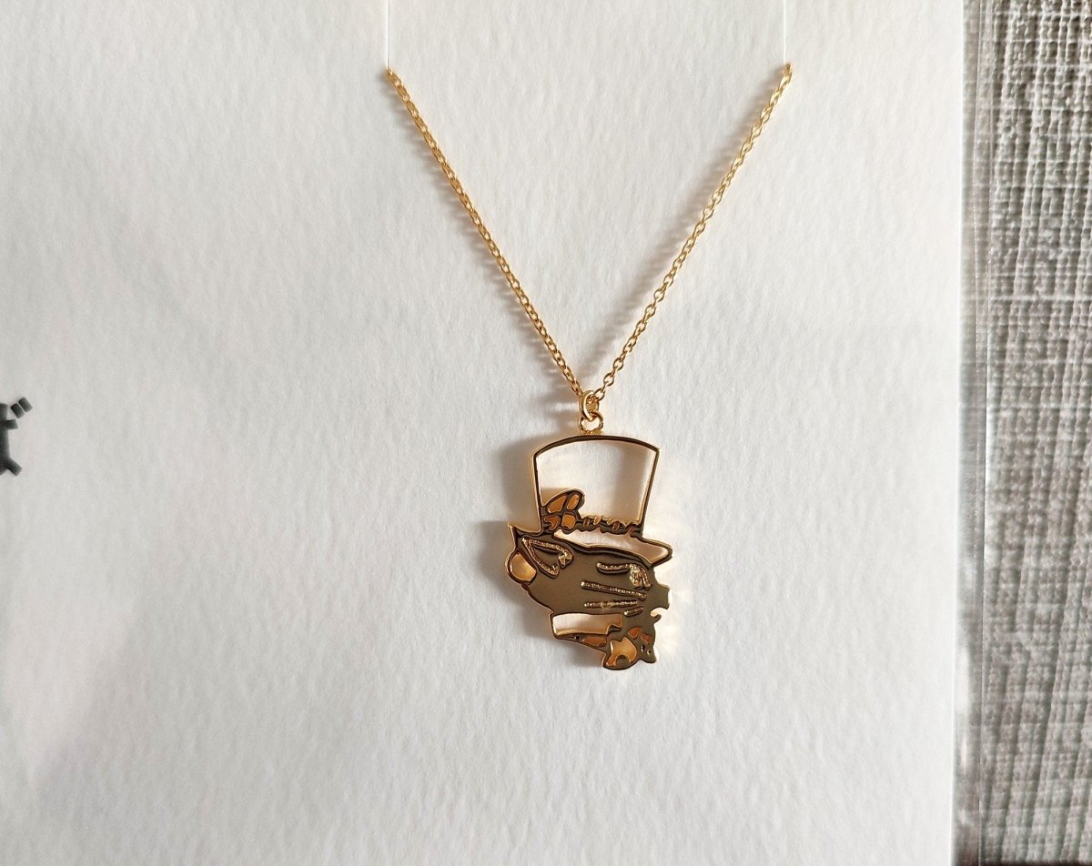 Official Ghibli Baron Brass Necklace • Whisper of the Heart Jewelry/Pendant/Chain • The Cat Returns Anime - Kamaji Market