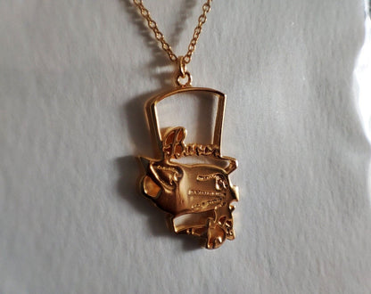 Official Ghibli Baron Brass Necklace • Whisper of the Heart Jewelry/Pendant/Chain • The Cat Returns Anime - Kamaji Market