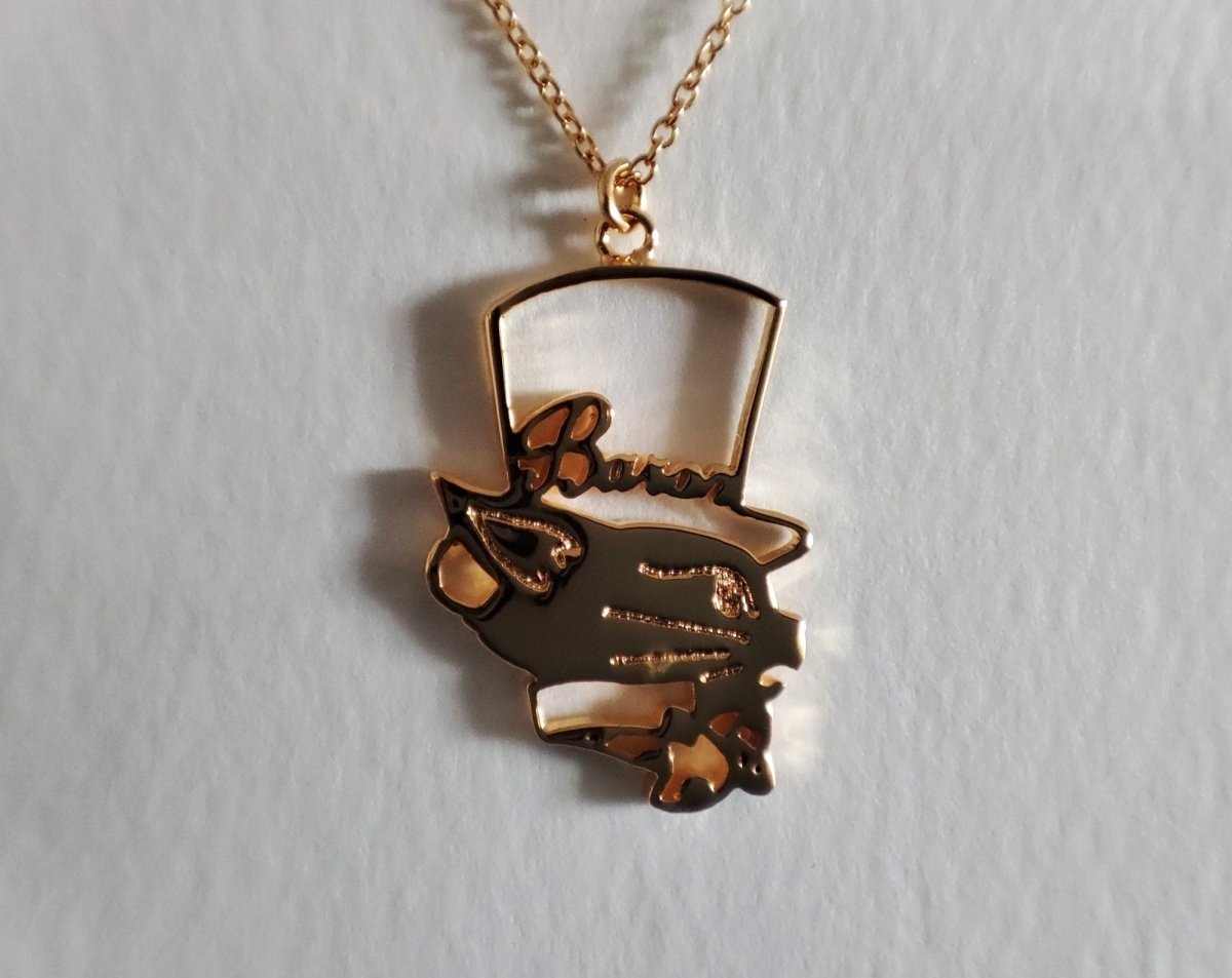 Official Ghibli Baron Brass Necklace • Whisper of the Heart Jewelry/Pendant/Chain • The Cat Returns Anime - Kamaji Market