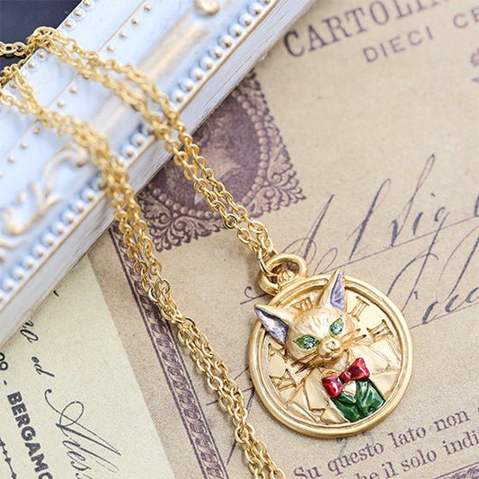 Official Ghibli Baron Brass Necklace • Whisper of the Heart/The Cat Returns Brass Pendant • Handmade in Japan - Kamaji Market
