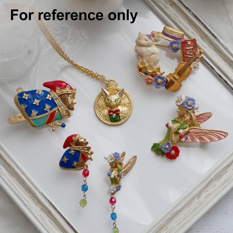 Official Ghibli Baron Brass Necklace • Whisper of the Heart/The Cat Returns Brass Pendant • Handmade in Japan - Kamaji Market