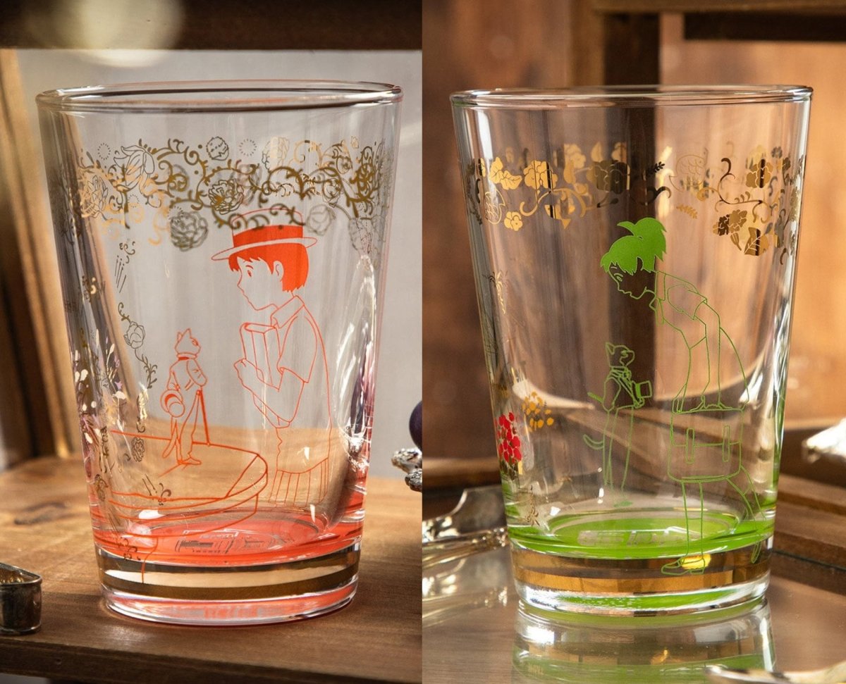 Official Ghibli Baron Glass/Cup Set of 2 • Whisper of the Heart, The Cat Returns Anime • Japanese Tableware/Glassware - Kamaji Market
