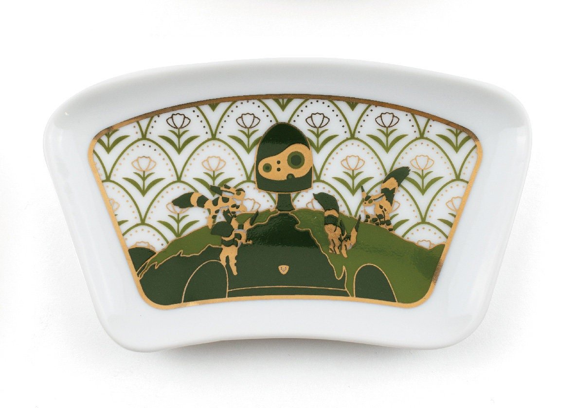 Official Ghibli Bean Plate Set of 4 • Totoro, Kiki, Nausicaa, Laputa Side Dish/Snack/Crockery • Japanese Mamezara - Kamaji Market
