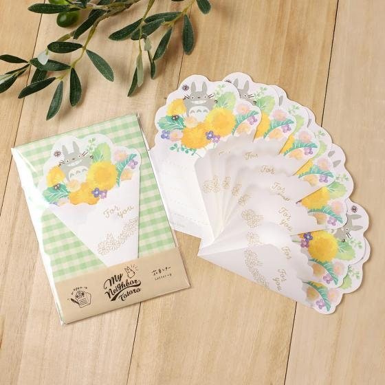 Official Ghibli Bouquet Letter Set • My Neighbor Totoro, Kikis Delivery Service Writing Paper/Message Card • Anime Japanese Stationery Gift - Kamaji Market