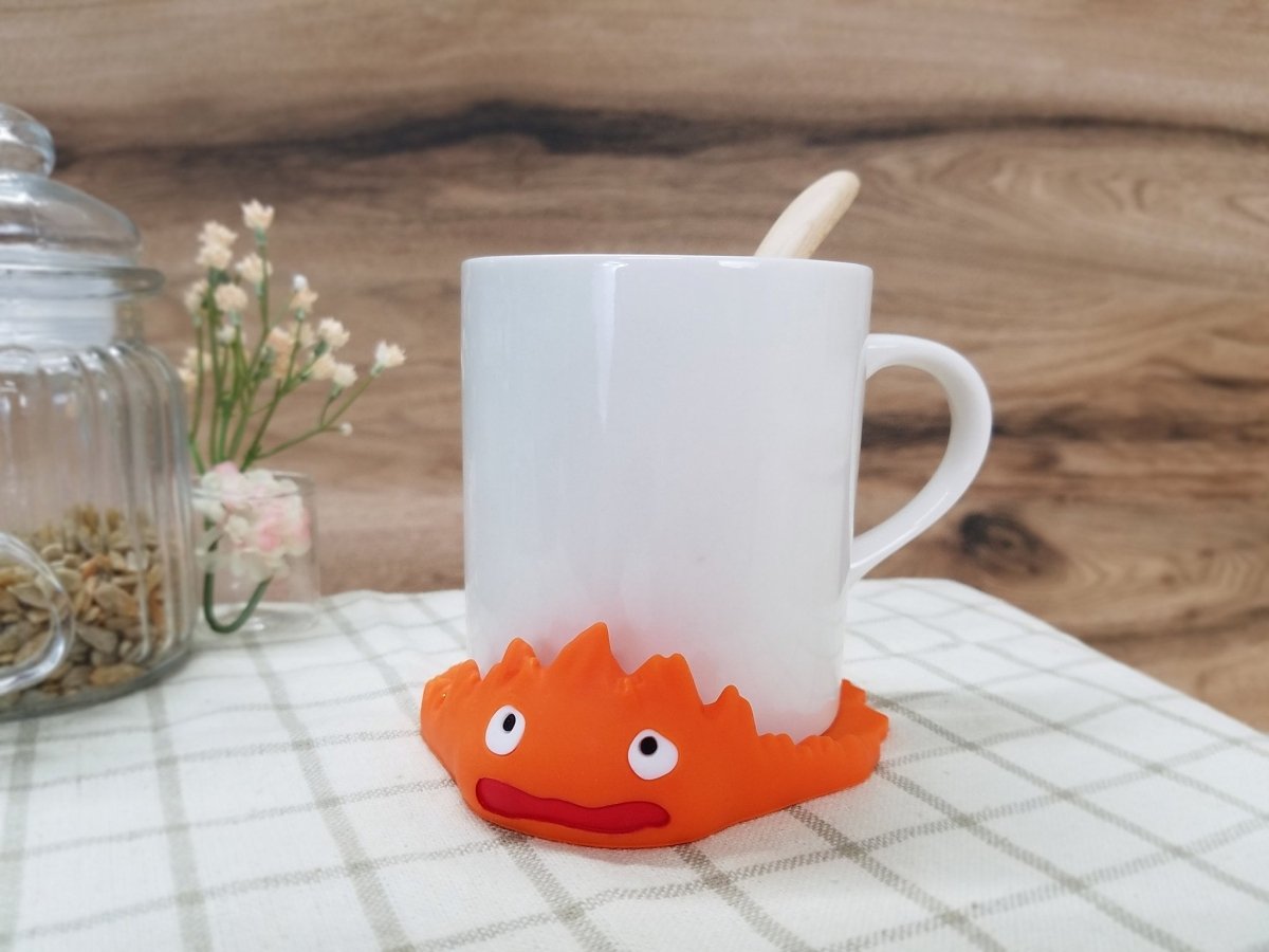 Official Ghibli Calcifer Coaster • Howls Moving Castle Mat/Beermat/Drink Coaster - Kamaji Market