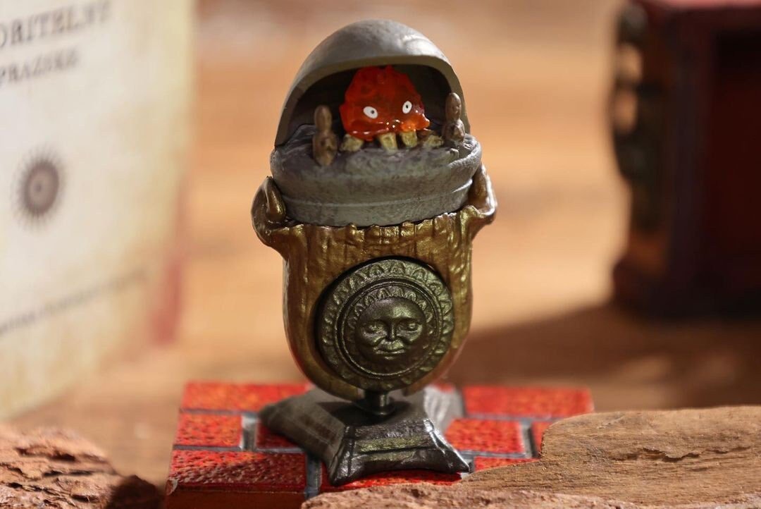 Official Ghibli Calcifer Figure "Ring" (Set of 6) • Howls Moving Castle Figurine/Mini Statue/Replica/Home Decor/Interior Diorama Anime Gift - Kamaji Market