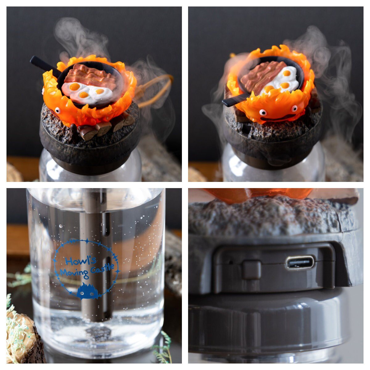 Official Ghibli Calcifer Humidifier • Howls Moving Castle Figure/Home Decor/Mister/Steamer - Kamaji Market