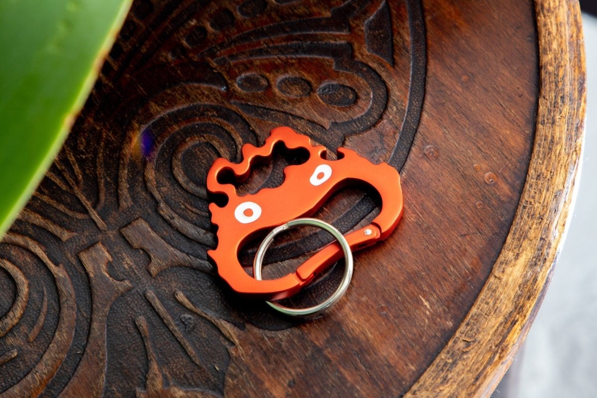 Official Ghibli Calcifer, Jiji, Robot Soldier, Catbus Carabiner/Charm • Howl, Totoro, Laputa, Kiki Snap Link/Decor/Keychain - Kamaji Market