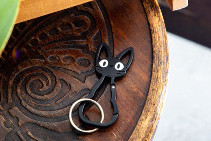 Official Ghibli Calcifer, Jiji, Robot Soldier, Catbus Carabiner/Charm • Howl, Totoro, Laputa, Kiki Snap Link/Decor/Keychain - Kamaji Market