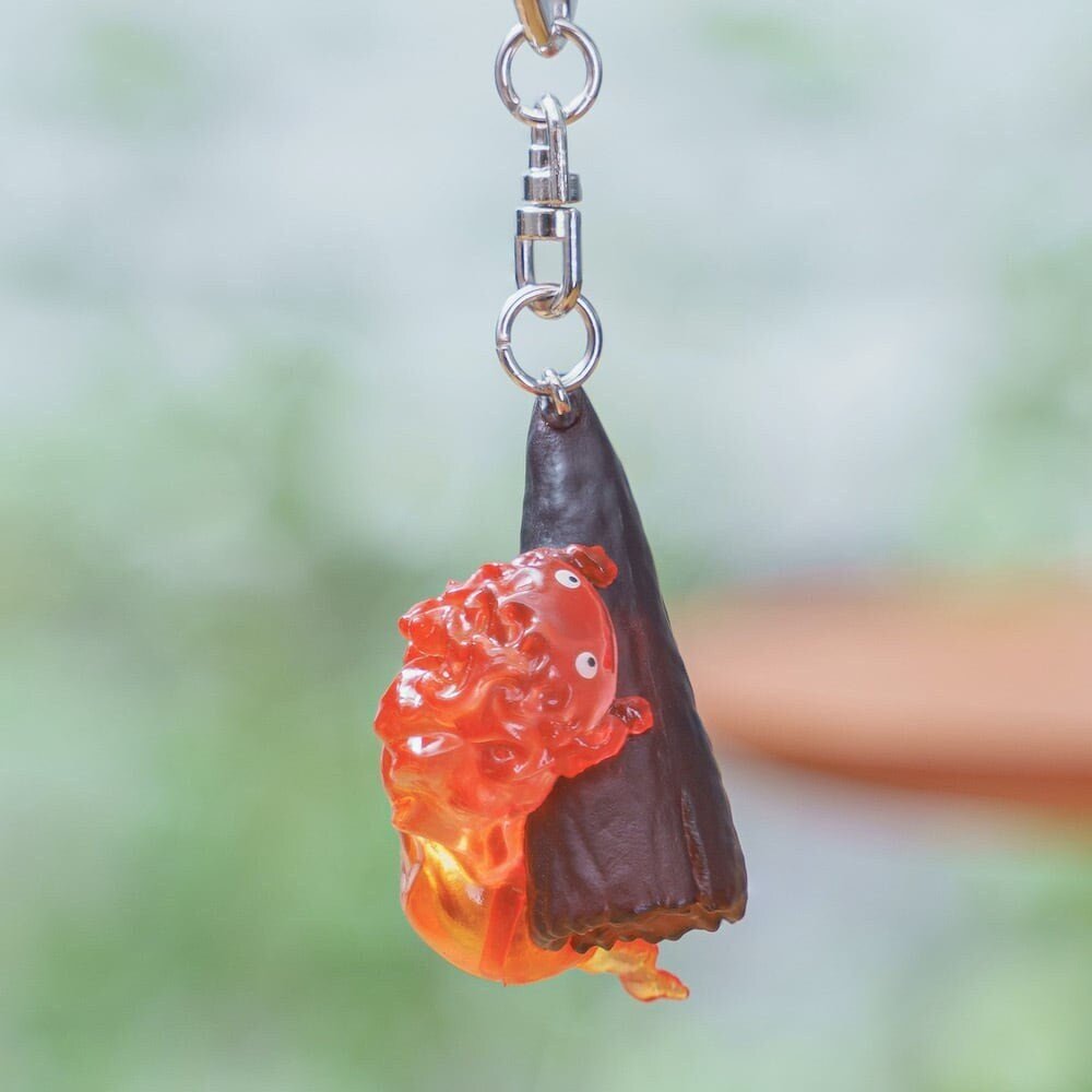 Official Ghibli Calcifer Keychain/Charm • Howls Moving Castle Bag Decor/Pendant/Strap - Kamaji Market