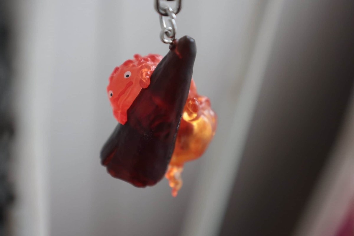 Official Ghibli Calcifer Keychain/Charm • Howls Moving Castle Bag Decor/Pendant/Strap - Kamaji Market