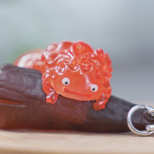 Official Ghibli Calcifer Keychain/Charm • Howls Moving Castle Bag Decor/Pendant/Strap - Kamaji Market