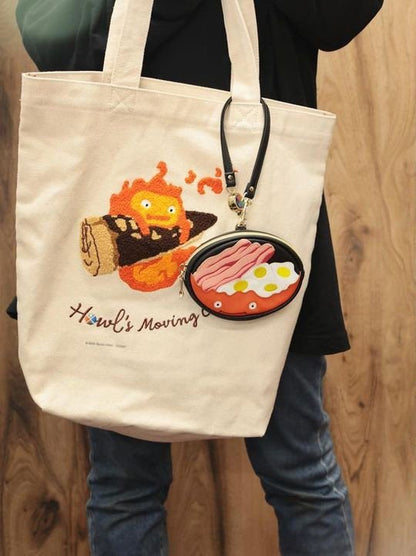 Official Ghibli Calcifer Pouch/Clutch • Howls Moving Castle Case/Cosmetic Bag/Wallet/Makeup Bag/Purse - Kamaji Market