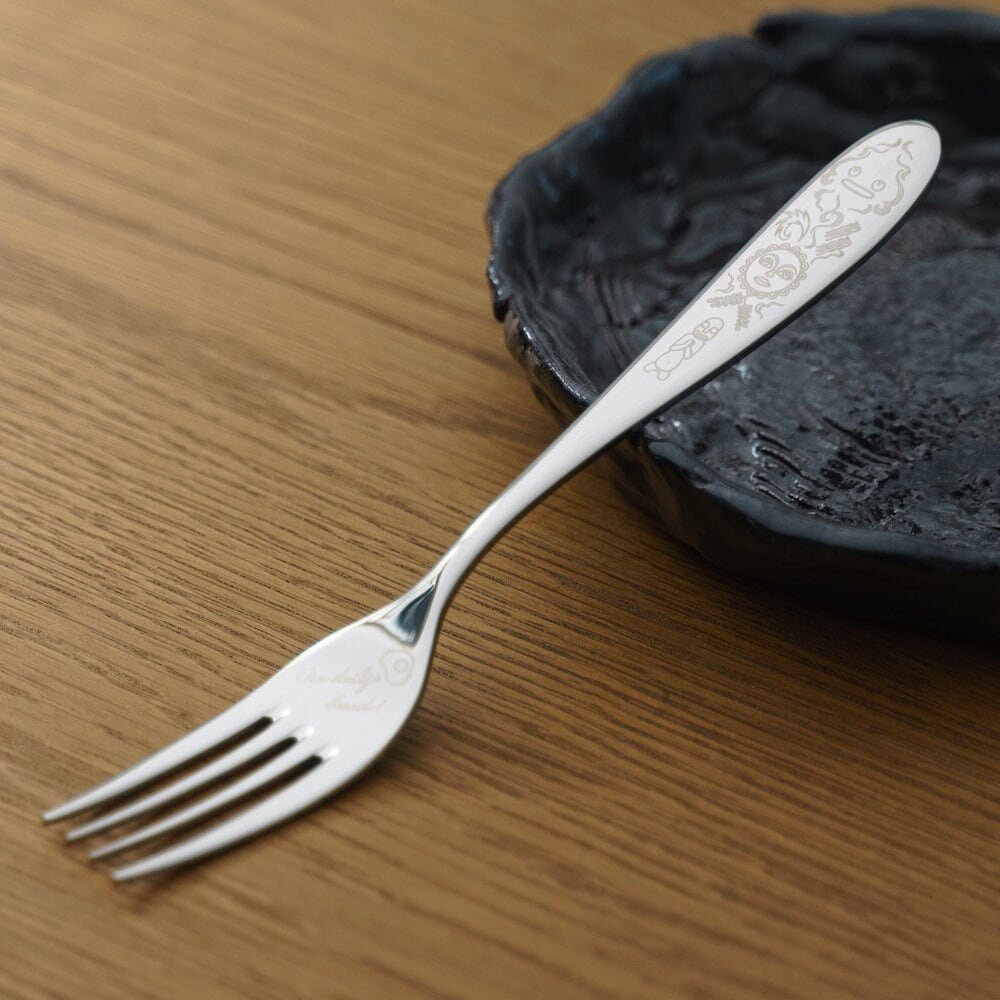 Official Ghibli Calcifer Spoon/Fork Set • Howls Moving Castle Japanese Table Spoon/Cutlery/Tableware - Kamaji Market