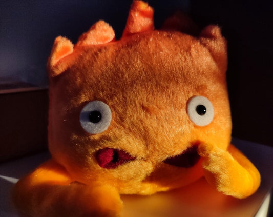 Official Ghibli Calcifer with Arms Plush Toy • Howls Moving Castle Stuffed Animal/Figure - Kamaji Market