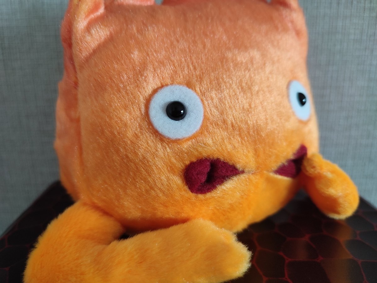 Official Ghibli Calcifer with Arms Plush Toy • Howls Moving Castle Stuffed Animal/Figure - Kamaji Market