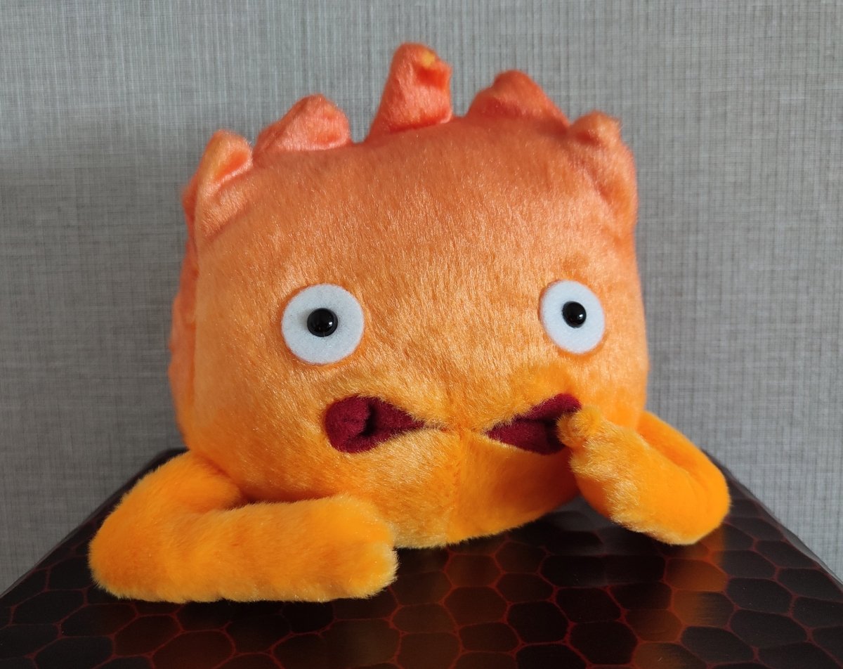 Official Ghibli Calcifer with Arms Plush Toy • Howls Moving Castle Stuffed Animal/Figure - Kamaji Market