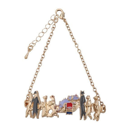 Official Ghibli Cat Procession Bracelet Adjustable • The Cat Returns, Whisper of the Heart • Japanese Anime Jewelry - Kamaji Market