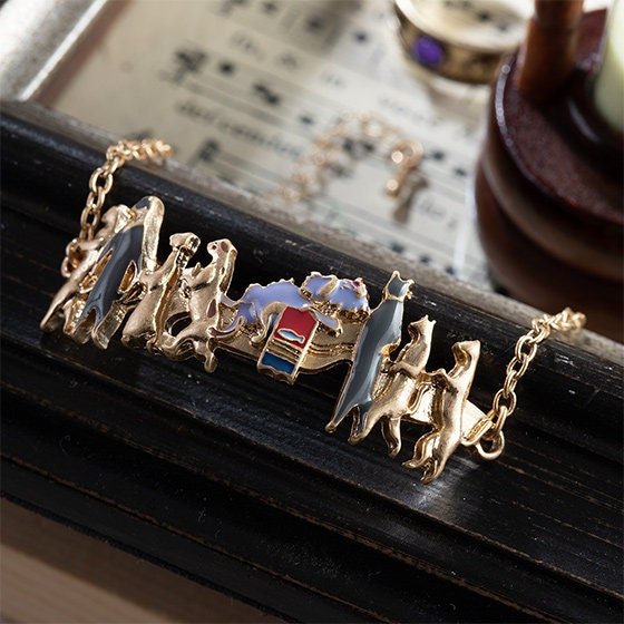 Official Ghibli Cat Procession Bracelet Adjustable • The Cat Returns, Whisper of the Heart • Japanese Anime Jewelry - Kamaji Market