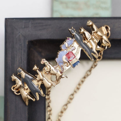 Official Ghibli Cat Procession Bracelet Adjustable • The Cat Returns, Whisper of the Heart • Japanese Anime Jewelry - Kamaji Market