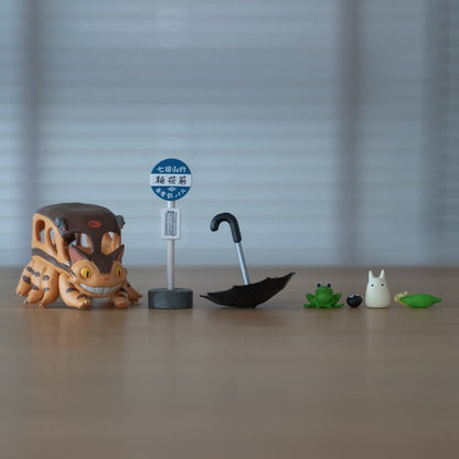 Official Ghibli Catbus Figure Set/Balance Toy • Small Figurine/Mini Statue/Replica/Home Decor/Interior Diorama • My Neighbor Totoro Gift - Kamaji Market