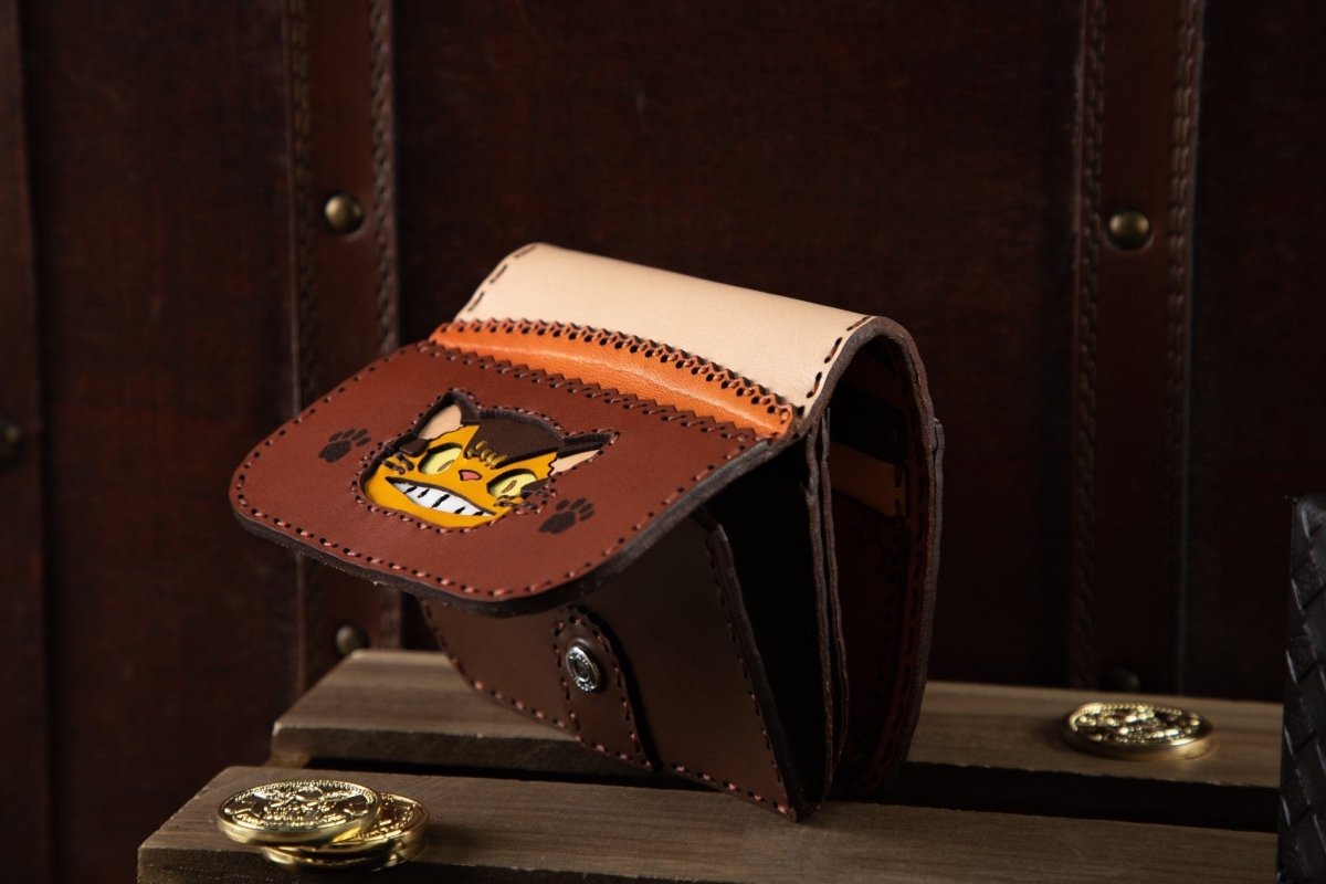 Official Ghibli Catbus Handmade Genuine Leather Wallet • My