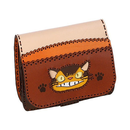 Official Ghibli Catbus Handmade Genuine Leather Wallet • My Neighbor Totoro Coin Case/Purse/Pouch/Clutch - Kamaji Market