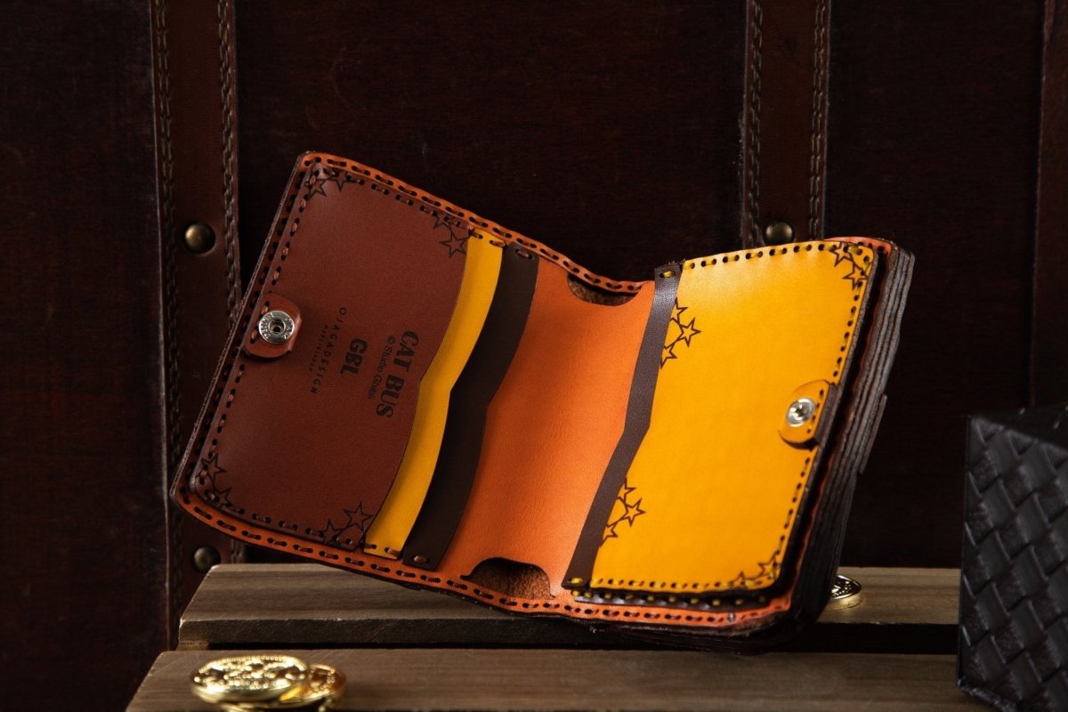 Official Ghibli Catbus Handmade Genuine Leather Wallet • My Neighbor Totoro Coin Case/Purse/Pouch/Clutch - Kamaji Market