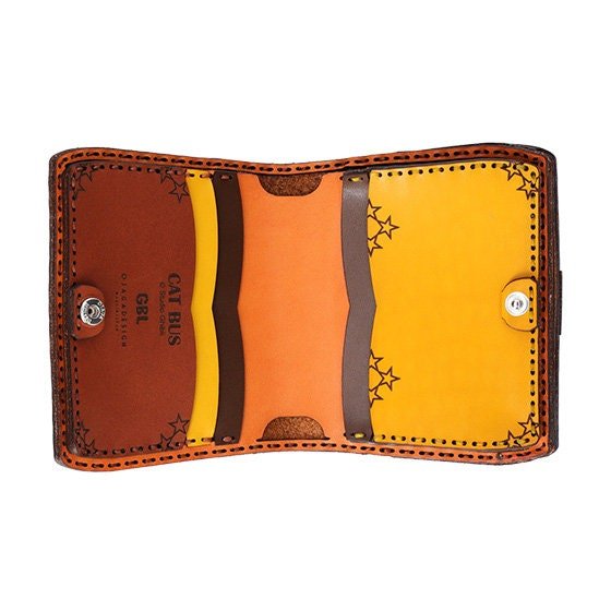 Official Ghibli Catbus Handmade Genuine Leather Wallet • My Neighbor Totoro Coin Case/Purse/Pouch/Clutch - Kamaji Market