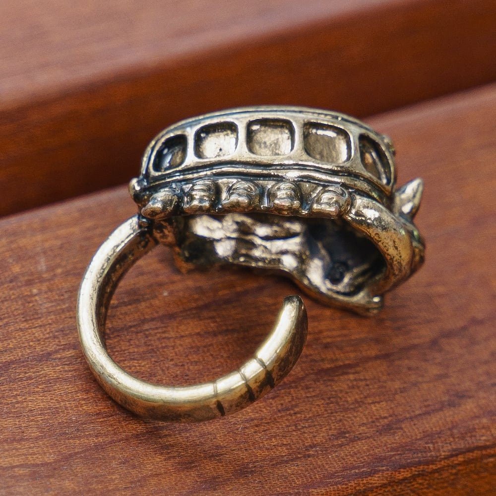 Official Ghibli Catbus Ring Free Size US6 • My Neighbor Totoro Brass Ring • Japanese Jewelry - Kamaji Market