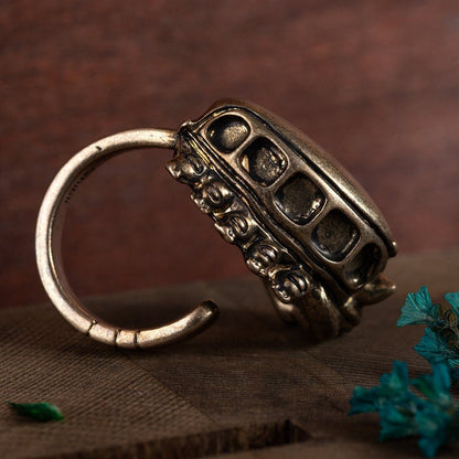 Official Ghibli Catbus Ring Free Size US6 • My Neighbor Totoro Brass Ring • Japanese Jewelry - Kamaji Market