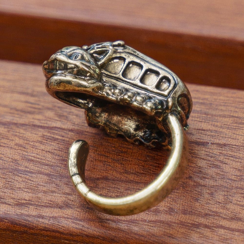 Official Ghibli Catbus Ring Free Size US6 • My Neighbor Totoro Brass Ring • Japanese Jewelry - Kamaji Market